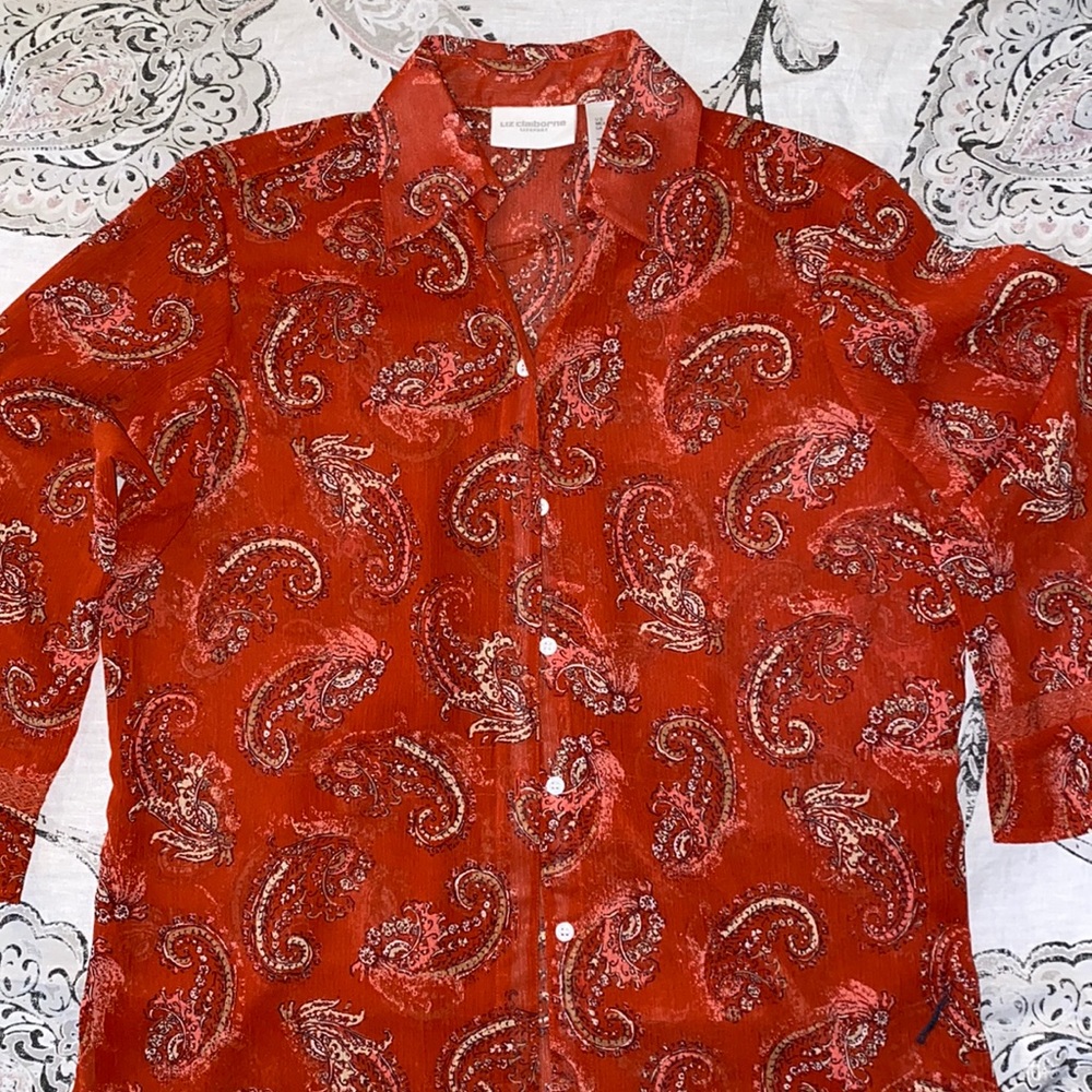 Vintage Liz Claiborne paisley blouse